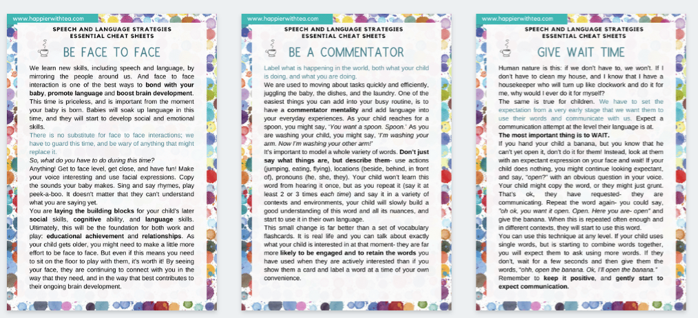 strategies to boost speech and language